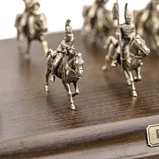 Диорама «Русские драгуны 1812 г.» из бронзы и ясеня, 1:72 — фотография 2