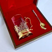 Подстаканник «Охота на медведя» из бронзы — фотография 3