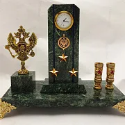 Часы «Погон» с гербом ФСБ и подставками — фотография 2