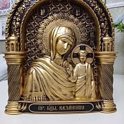 Резная Икона Казанской Божьей Матери — фотография 8