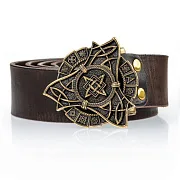 Ремень из кожи «Звезда Руси — оберег» — фотография 6