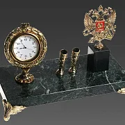 Часы «Элина» с гербом ФНС и подставками — фотография 2