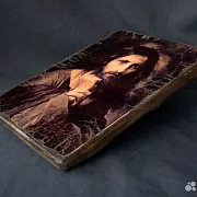 Деревянная икона Спасителя нашего Иисуса Христа — фотография 7
