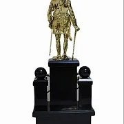 Интерьерные часы «Пётр I» из яшмы и долерита — фотография 4