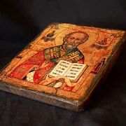 Икона деревянная "Святитель Николай" — фотография 3