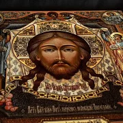 Икона с ковчегом "Иисус с Евангелистами и Архангел — фотография 7