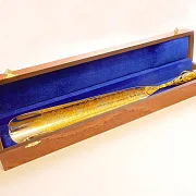 Декоративная обувная ложка "Сова". Позолоченная — фотография 4
