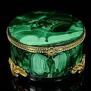 Каменная шкатулка из малахита — фотография 3