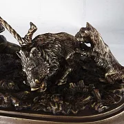 Бронзовая композиция «Удачливый охотник», 2,7 кг — фотография 2